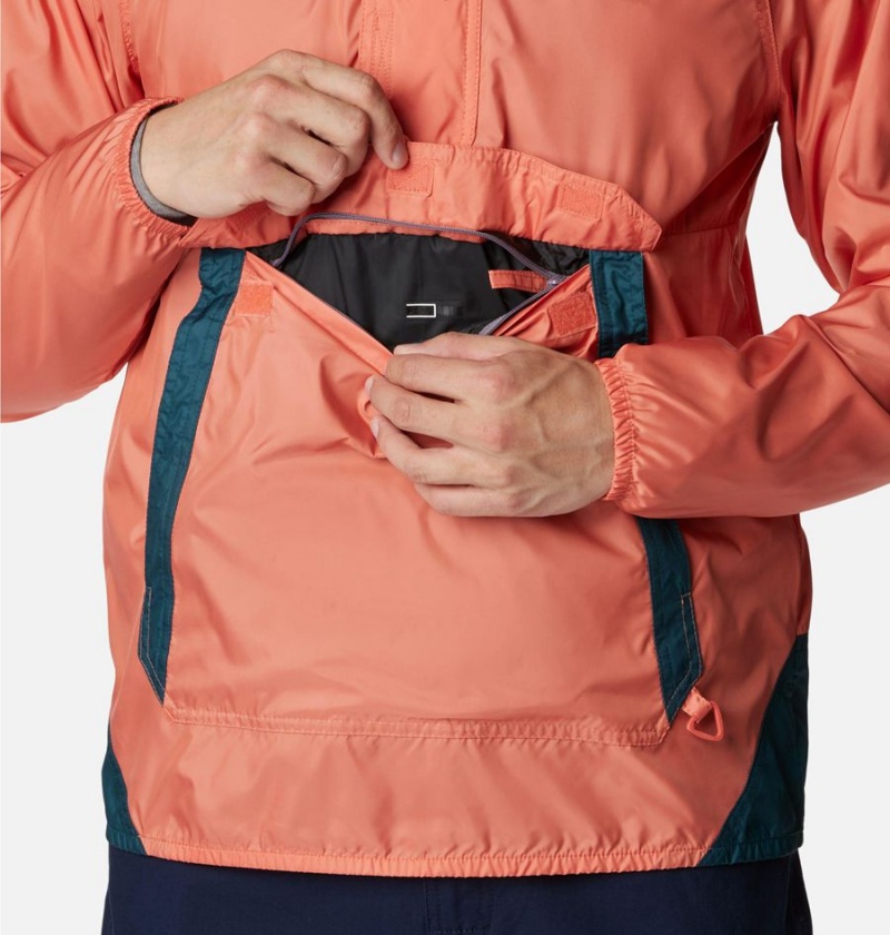 Orange Columbia Challenger Men's Windbreaker | 10268TQFV