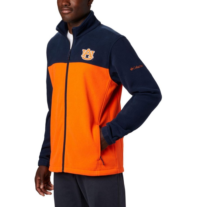 Orange Columbia Collegiate Flanker III - Auburn Men's Fleece Jacket | 50496EFOV