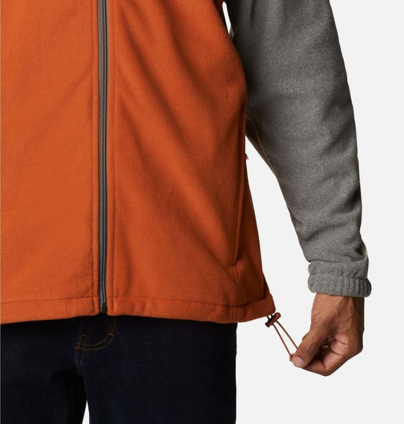 Orange Columbia Collegiate Flanker III - Texas Men's Fleece Jacket | 07584SKFR