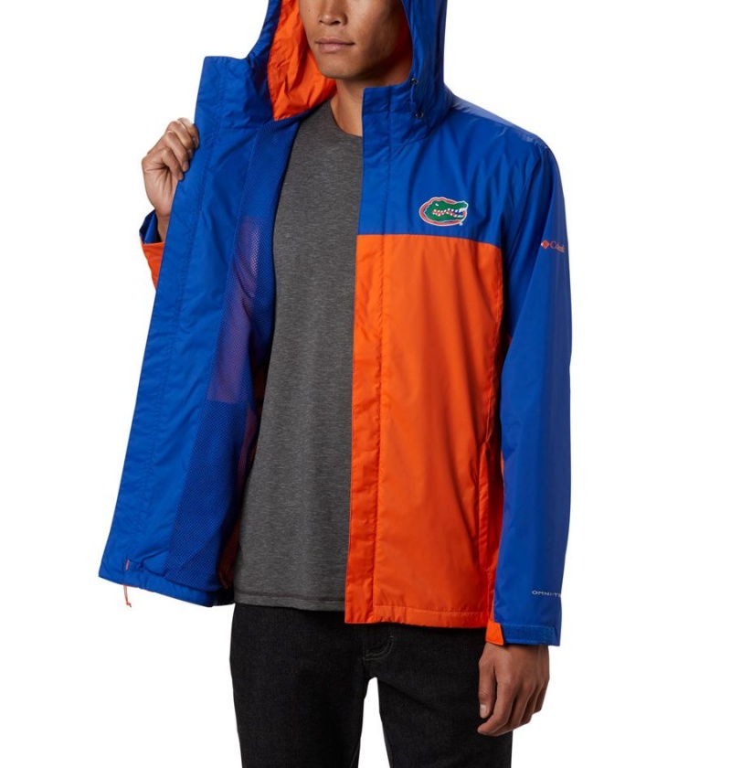 Orange Columbia Collegiate Glennaker Storm - Florida Men's Rain Jacket | 71802XHVT