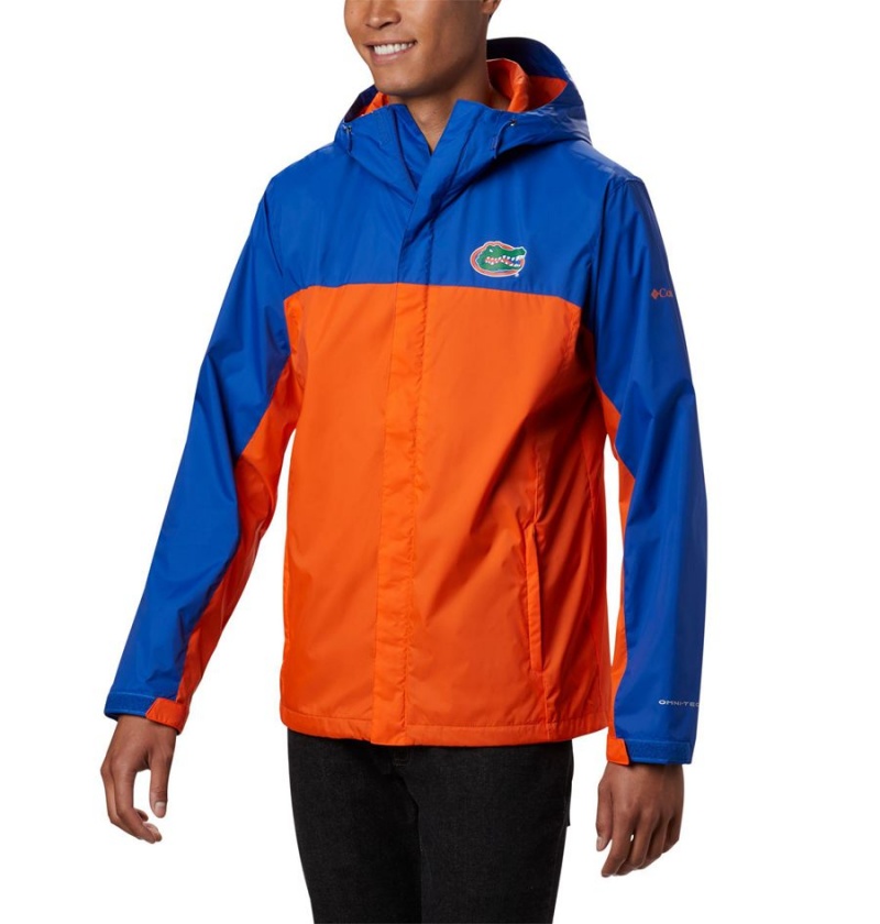 Orange Columbia Collegiate Glennaker Storm - Florida Men\'s Rain Jacket | 71802XHVT