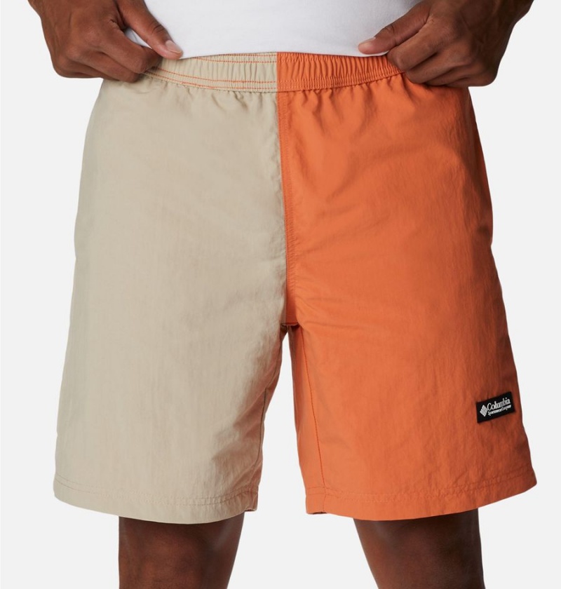 Orange Columbia Deschutes Valley Reversible Men's Shorts | 21978VARS