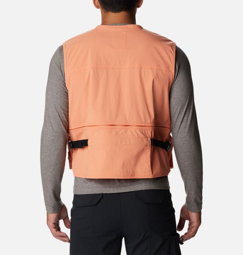 Orange Columbia Field Creek Big Horn Men's Vest | 30678ZEQF