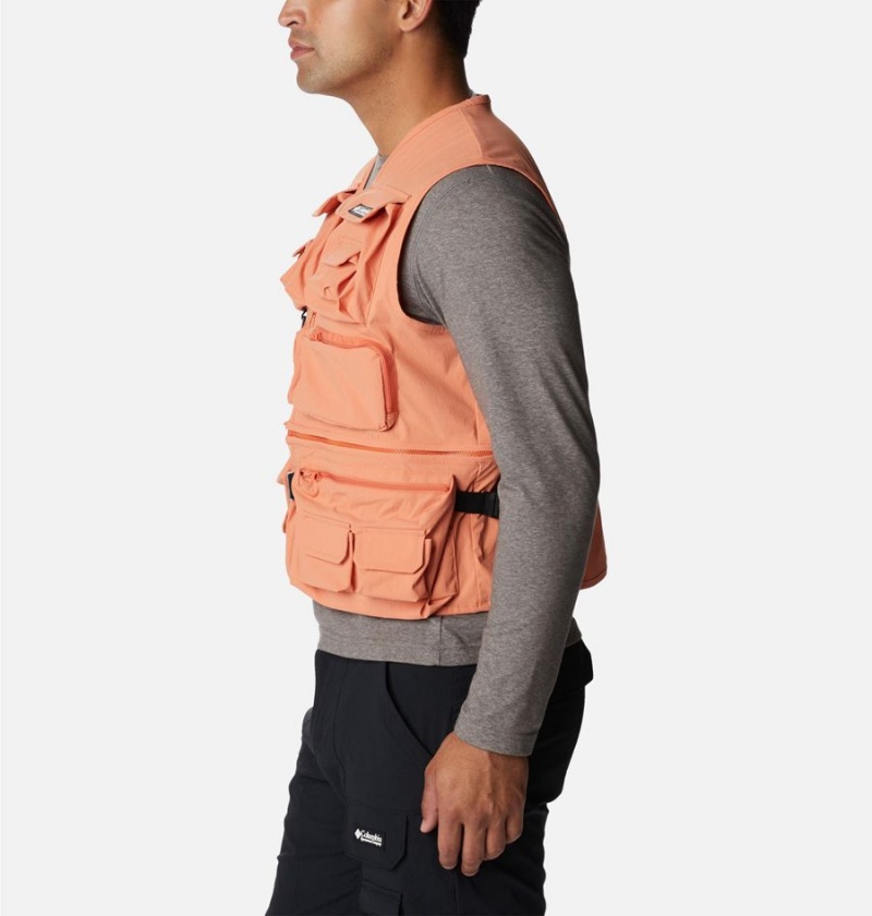 Orange Columbia Field Creek Big Horn Men's Vest | 30678ZEQF