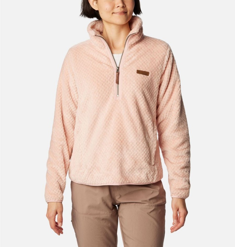 Orange Columbia Fire Side Quarter Zip Sherpa Fleece Women\'s Pullover | 23708GXON