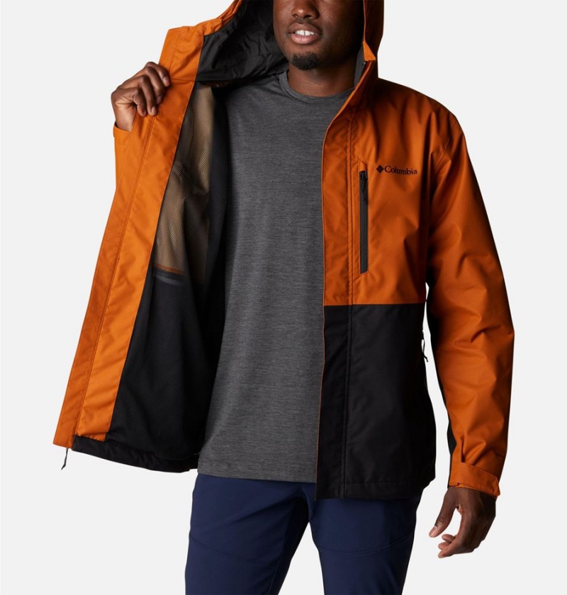 Orange Columbia Hikebound Men's Rain Jacket | 20879ACDM