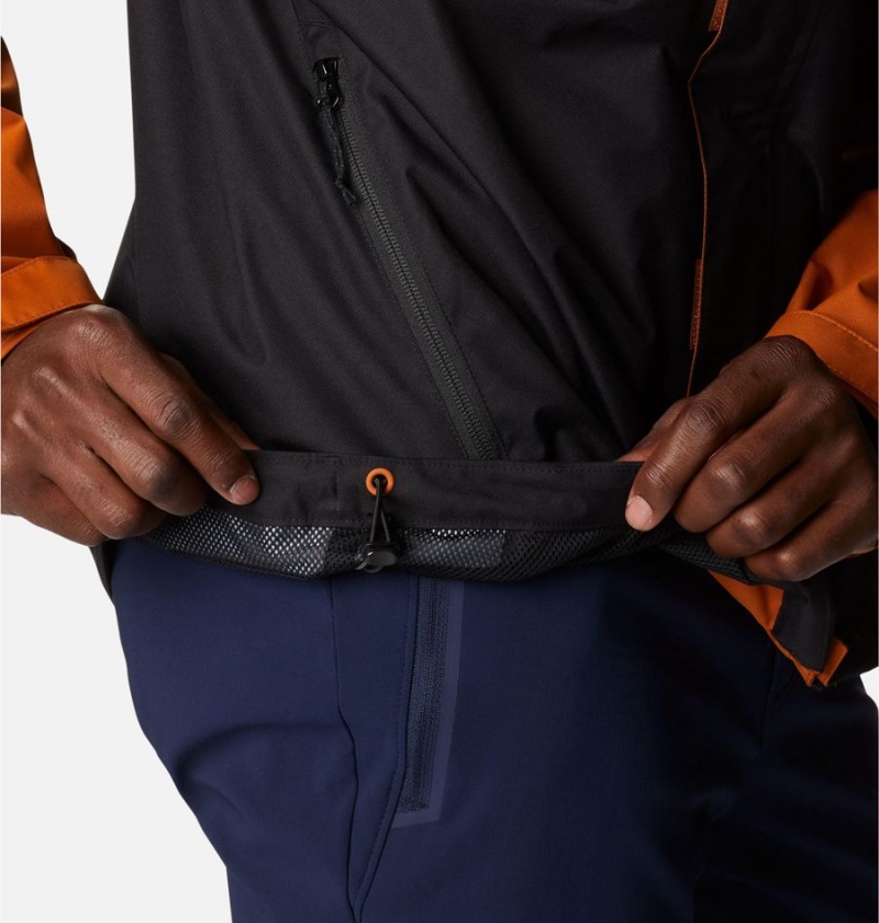 Orange Columbia Hikebound Men's Rain Jacket | 20879ACDM