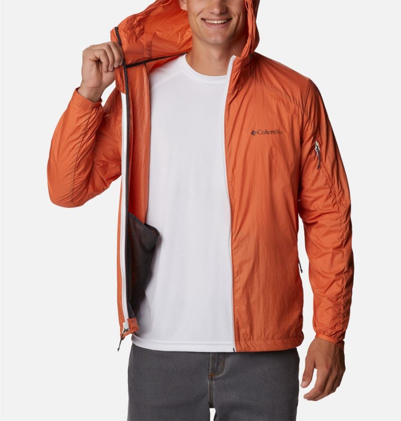 Orange Columbia Loop Trail Men's Windbreaker | 34658LOTI