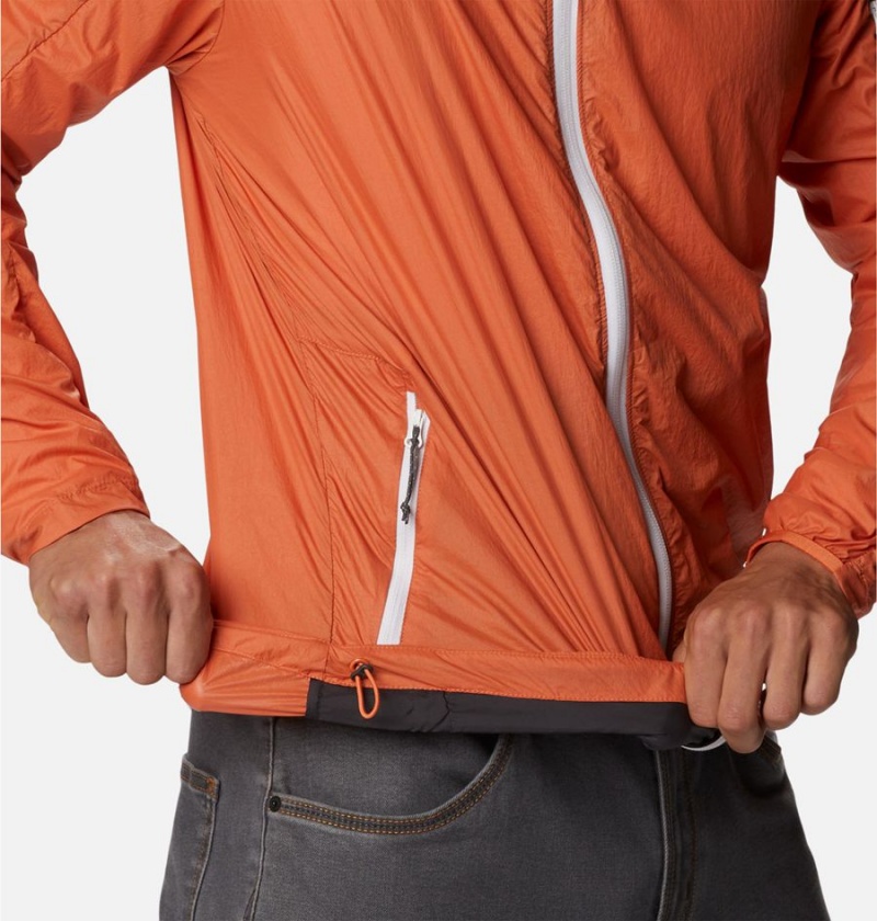 Orange Columbia Loop Trail Men's Windbreaker | 34658LOTI