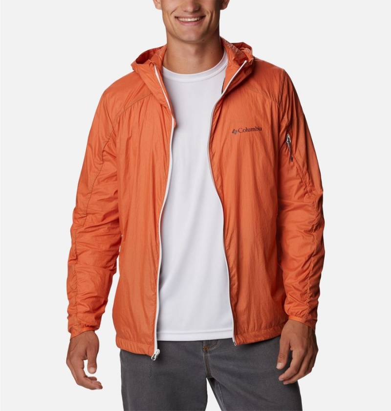 Orange Columbia Loop Trail Men's Windbreaker | 34658LOTI