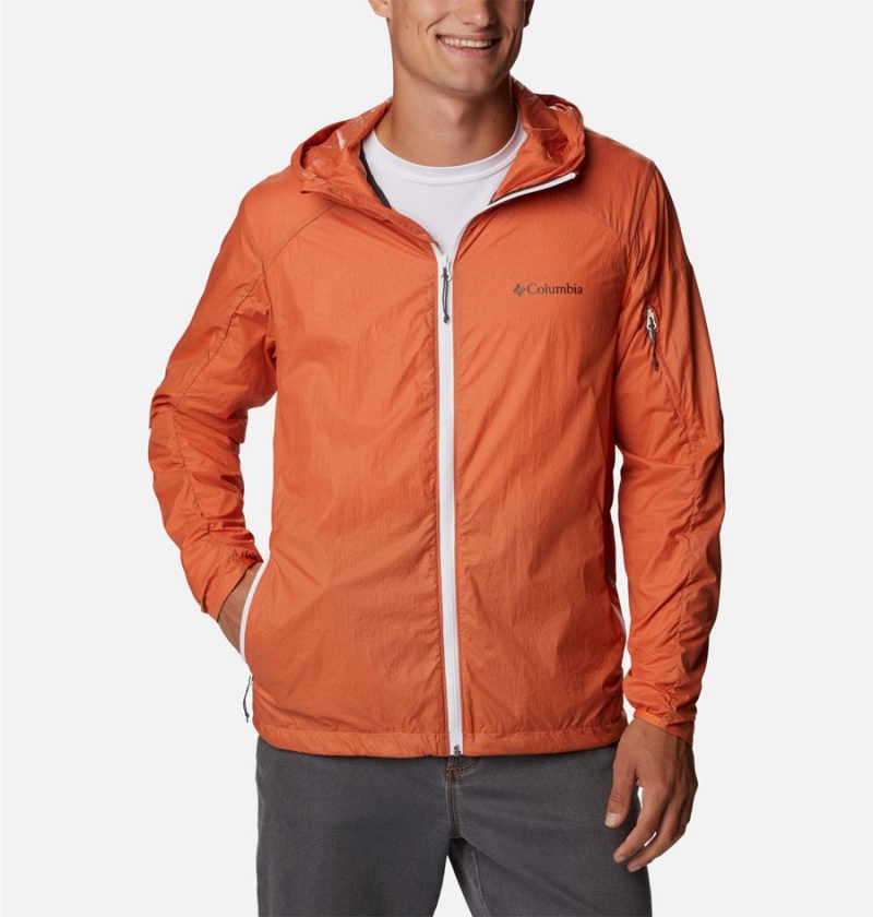 Orange Columbia Loop Trail Men\'s Windbreaker | 34658LOTI