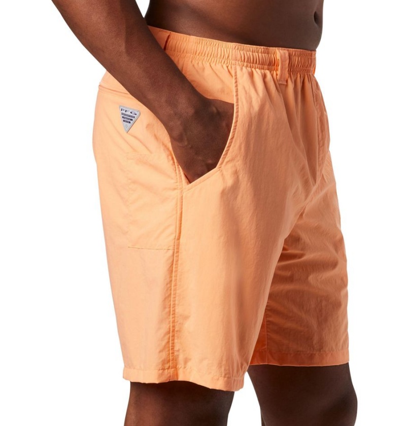 Orange Columbia PFG Backcast III Water Men's Shorts | 46231RMPQ