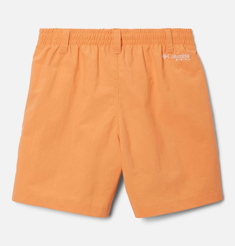 Orange Columbia PFG Backcast Kids' Shorts | 01528HZAV