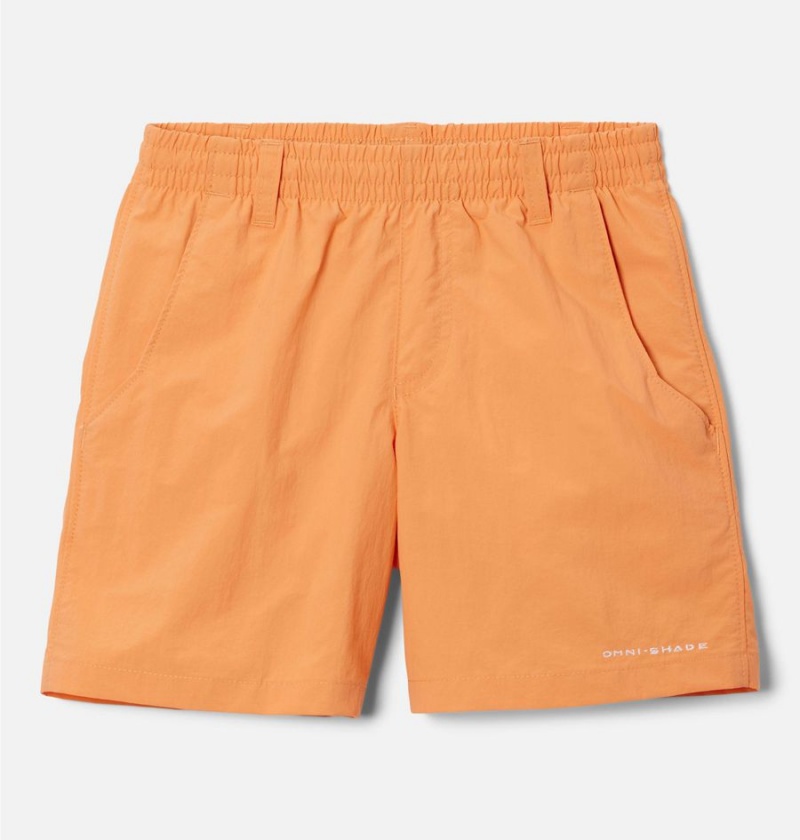 Orange Columbia PFG Backcast Kids\' Shorts | 01528HZAV