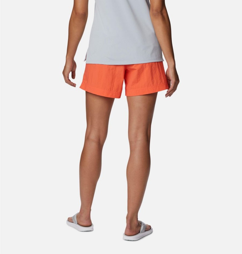 Orange Columbia PFG Backcast Water Women's Shorts | 25641GFHX