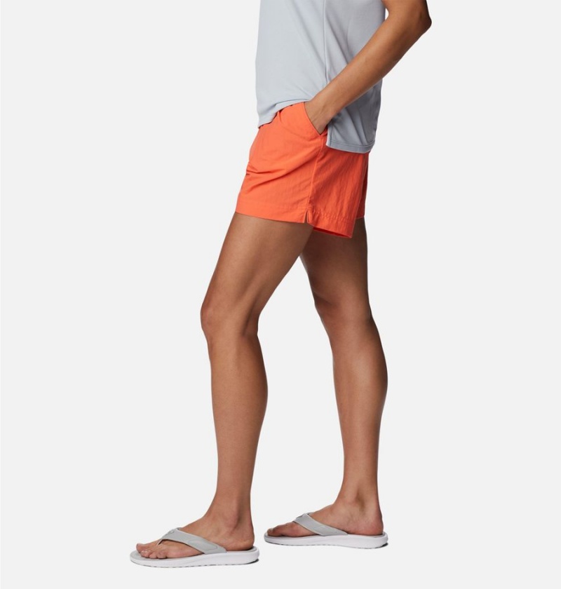 Orange Columbia PFG Backcast Water Women's Shorts | 25641GFHX