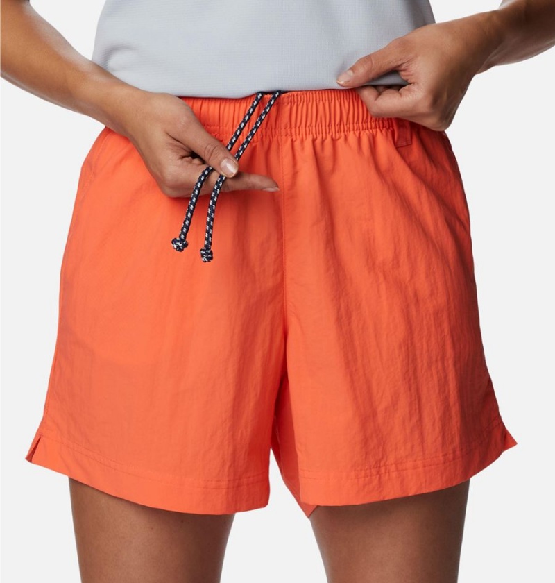 Orange Columbia PFG Backcast Water Women's Shorts | 25641GFHX