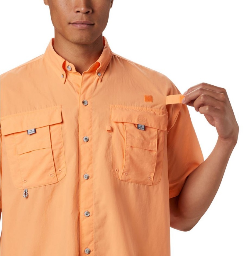 Orange Columbia PFG Bahama II Short Sleeve Men's Shirt | 18042WZHL