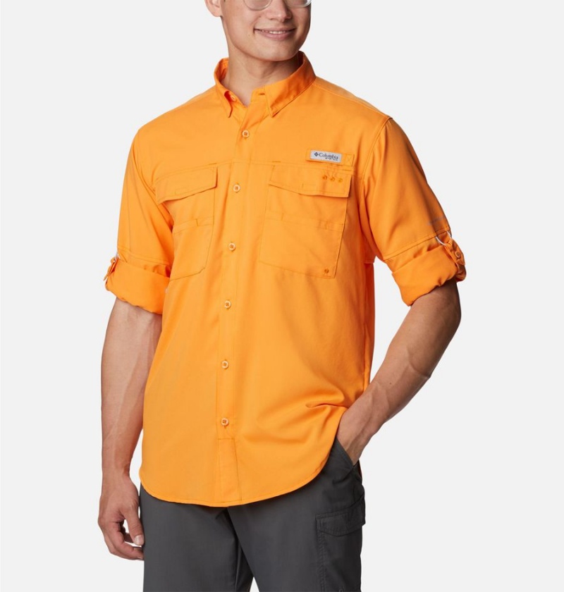 Orange Columbia PFG Blood and Guts IV Woven Long Sleeve Men's Shirt | 13625OCBV