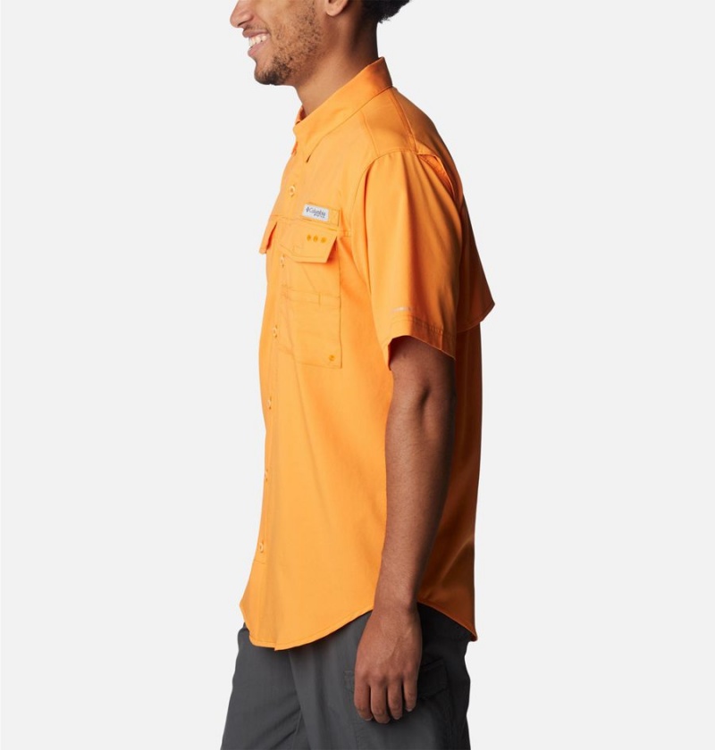 Orange Columbia PFG Blood and Guts IV Woven Short Sleeve Men's Shirt | 24650TCEU