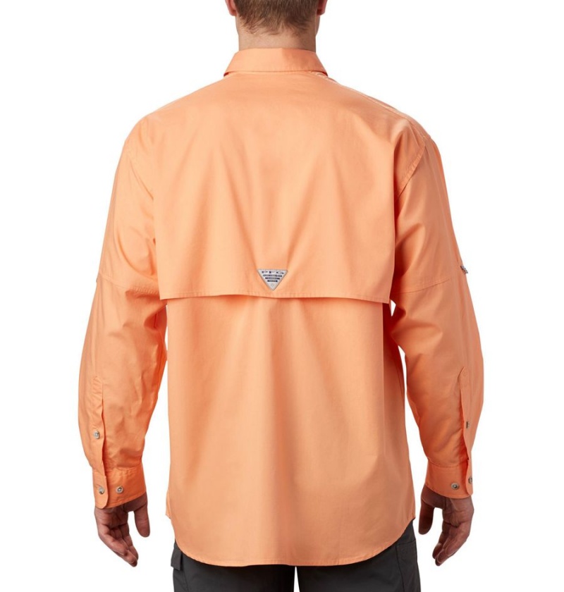 Orange Columbia PFG Bonehead Long Sleeve Men's Shirt | 96027EWCM