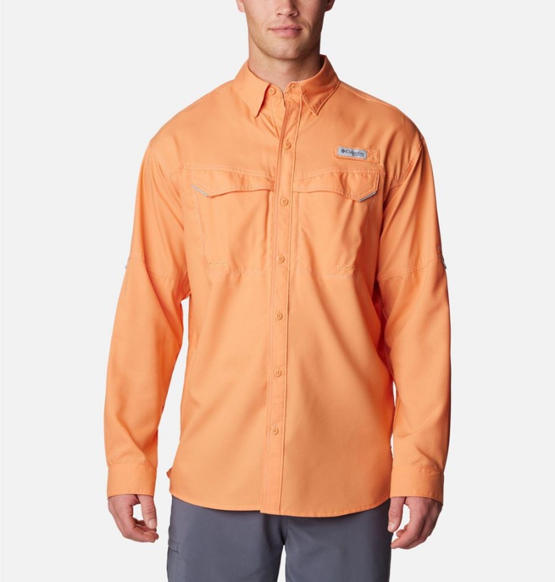 Orange Columbia PFG Low Drag Offshore Long Sleeve Men\'s Shirt | 56084WEJQ