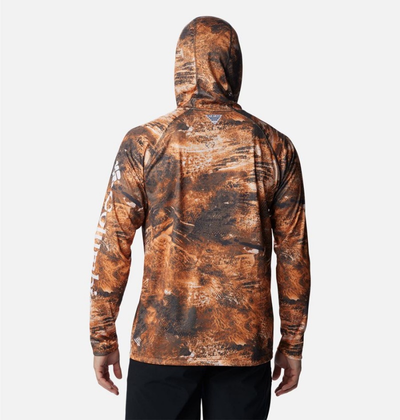 Orange Columbia PFG Super Terminal Tackle Men's Hoodie | 57240DARX