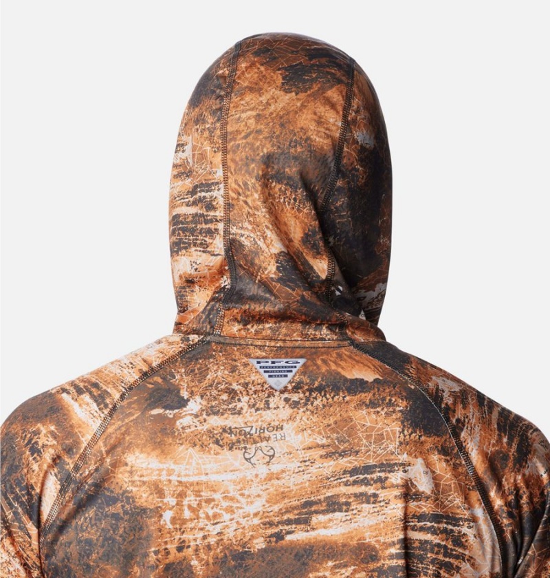 Orange Columbia PFG Super Terminal Tackle Men's Hoodie | 57240DARX