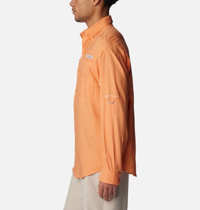 Orange Columbia PFG Tamiami II Long Sleeve Men's Shirt | 52410PXLR