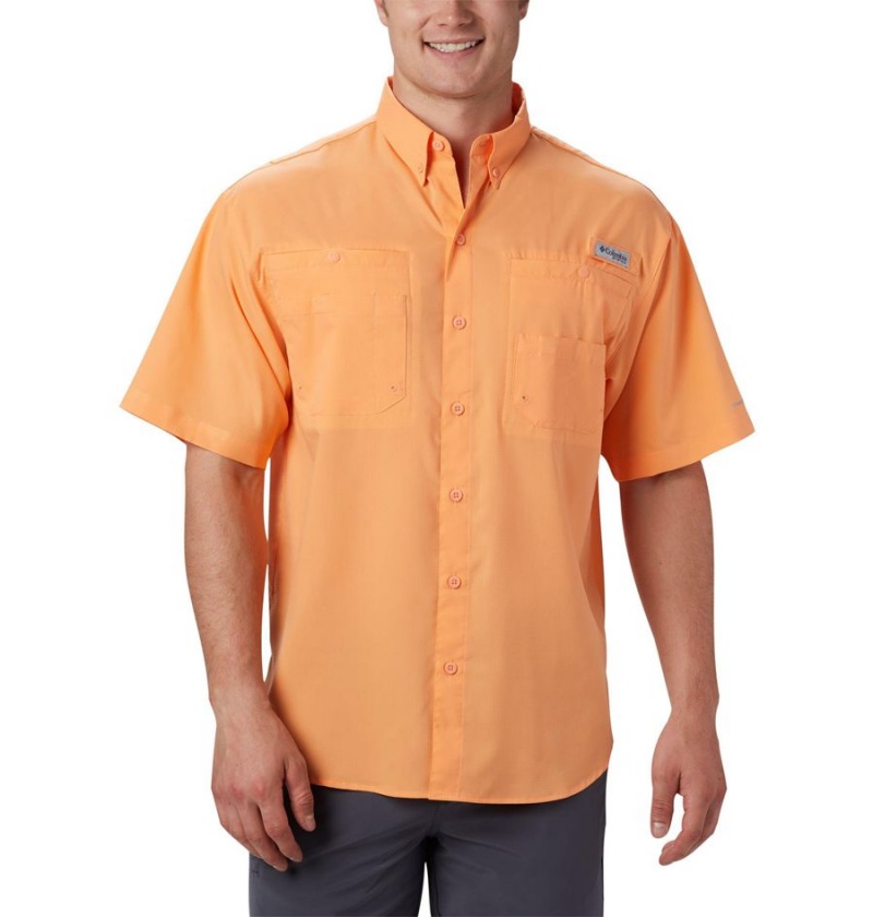 Orange Columbia PFG Tamiami II Short Sleeve Men\'s Shirt | 73985EKQU