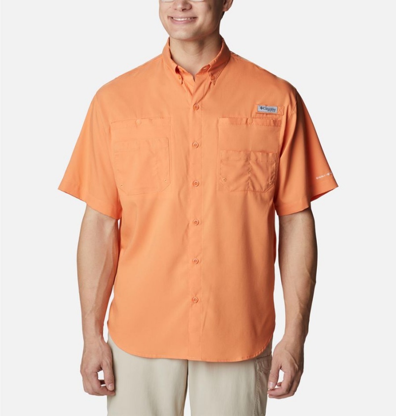 Orange Columbia PFG Tamiami II Short Sleeve Men\'s Shirt | 29834UZDM