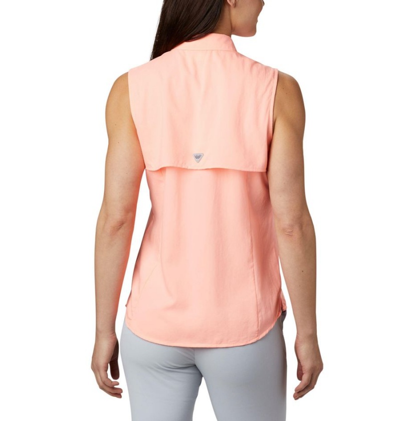 Orange Columbia PFG Tamiami Sleeveless Women's Tank Top | 29346DAZR