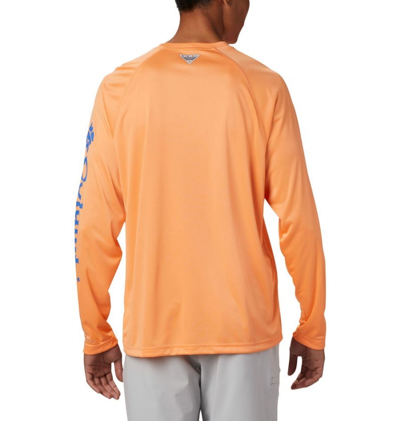 Orange Columbia PFG Terminal Tackle Long Sleeve Men's T-Shirt | 97843NIEW