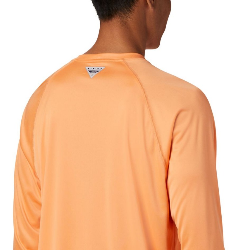 Orange Columbia PFG Terminal Tackle Long Sleeve Men's T-Shirt | 97843NIEW