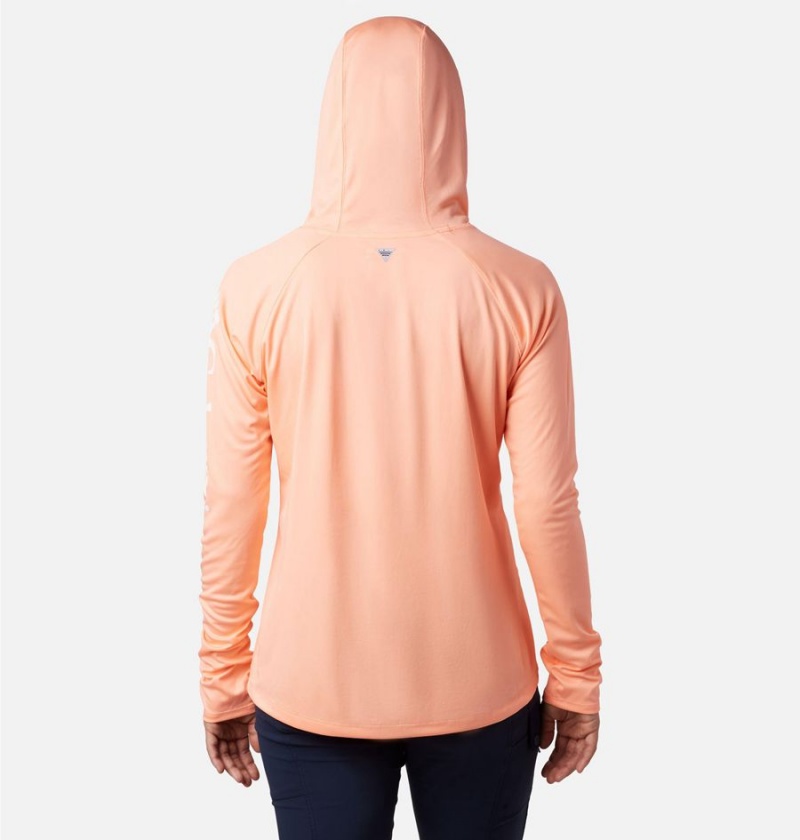 Orange Columbia PFG Tidal Tee Women's Hoodie | 40825FLHI