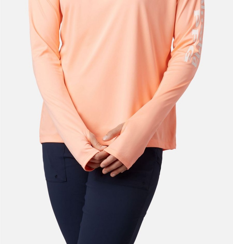 Orange Columbia PFG Tidal Tee Women's Hoodie | 40825FLHI