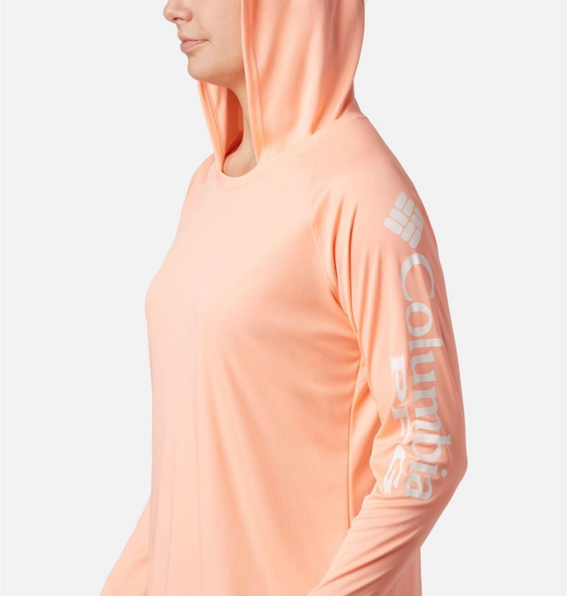 Orange Columbia PFG Tidal Tee Women's Hoodie | 40825FLHI