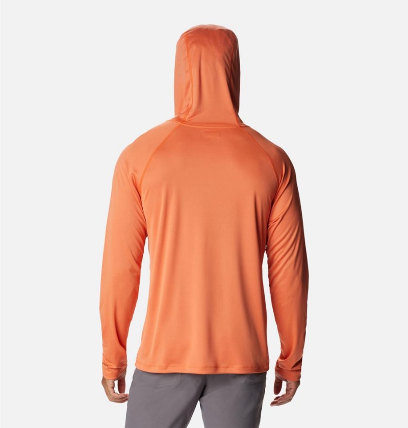 Orange Columbia Summerdry Raglan Long Sleeve Men's Hoodie | 01365ZSGK