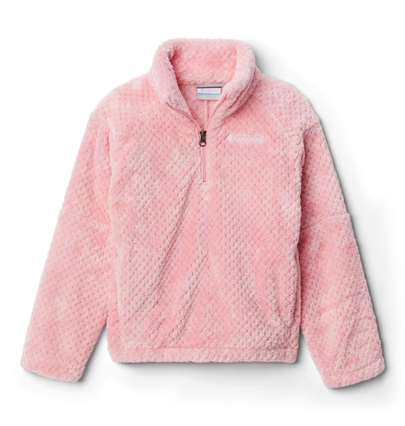 Pink Columbia Fire Side II Half-Zip Sherpa Kids\' Fleece | 74093PMJI