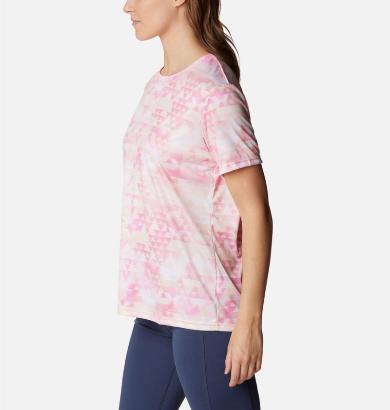 Pink Columbia Fork Stream Women's T-Shirt | 51386LYXH