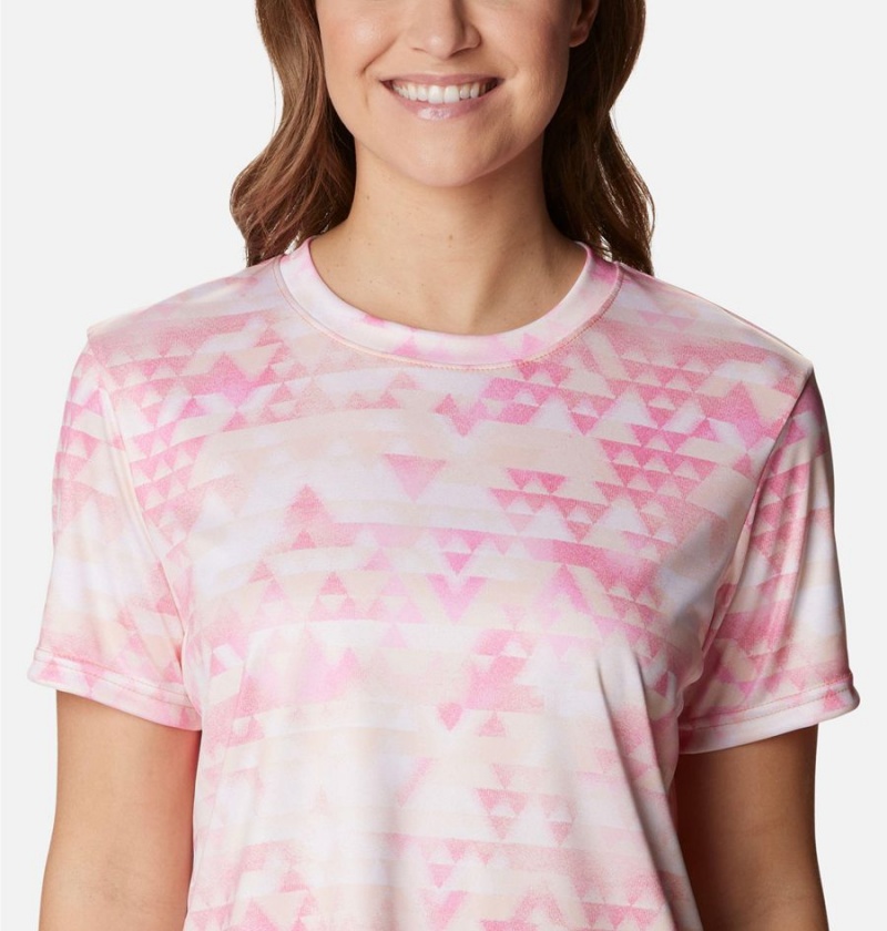 Pink Columbia Fork Stream Women's T-Shirt | 51386LYXH