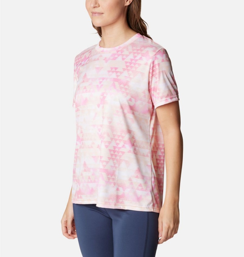 Pink Columbia Fork Stream Women's T-Shirt | 51386LYXH