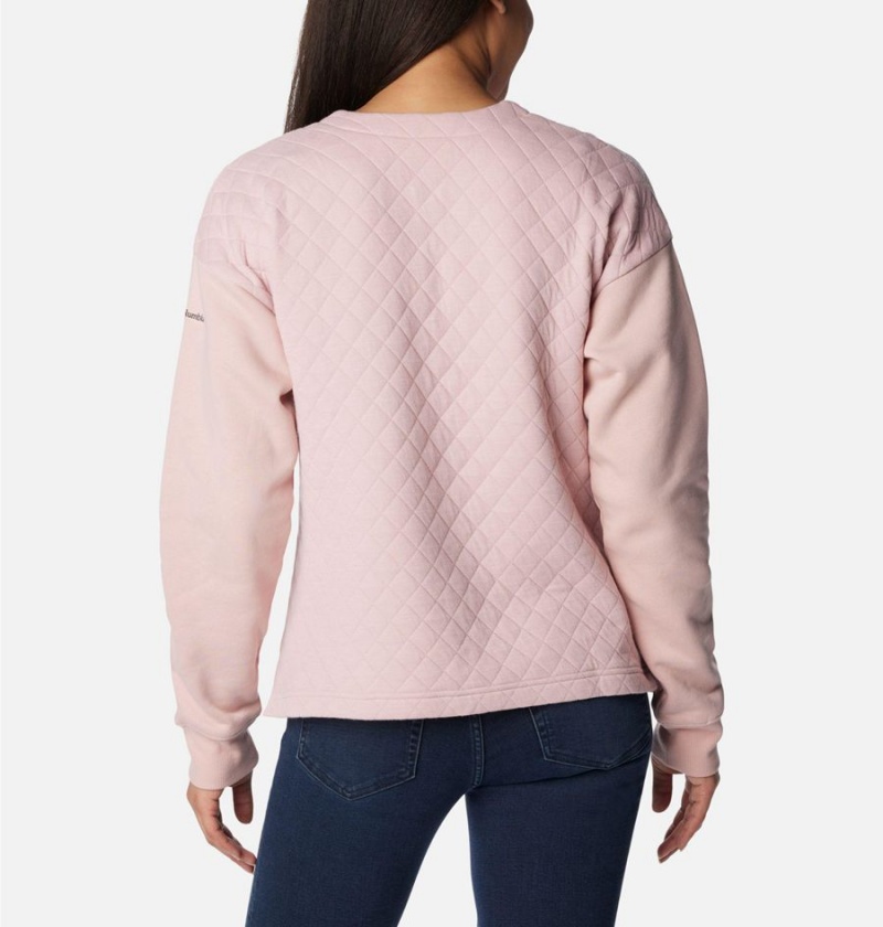 Pink Columbia Hart Mountain Quilted Crew Women's Pullover | 52764MFSQ