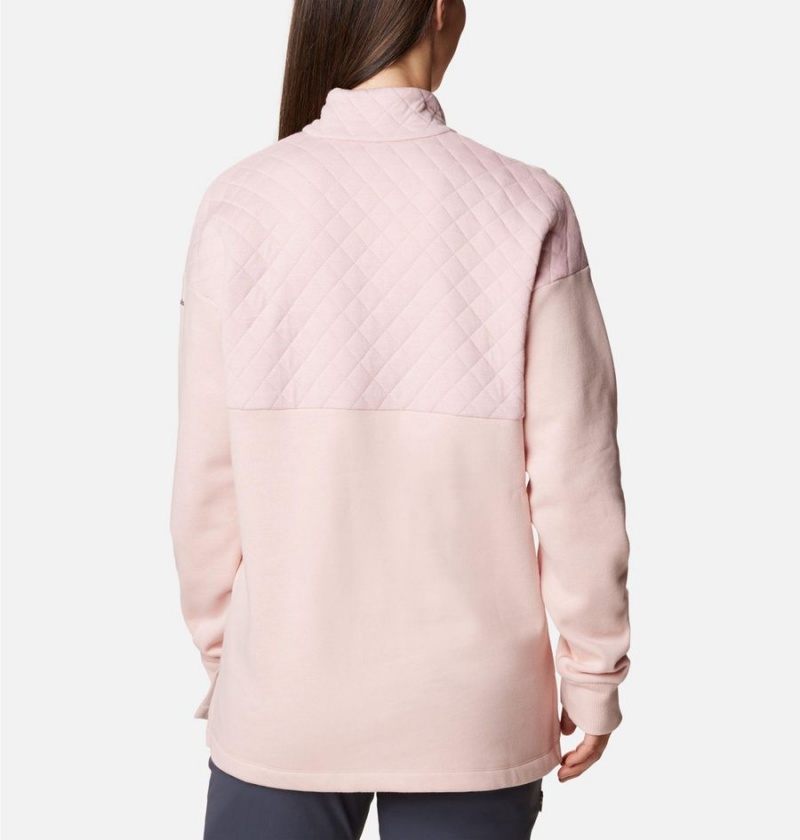 Pink Columbia Hart Mountain Quilted Half Snap Women's Pullover | 53492CBFO