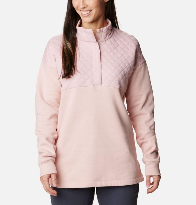 Pink Columbia Hart Mountain Quilted Half Snap Women\'s Pullover | 53492CBFO