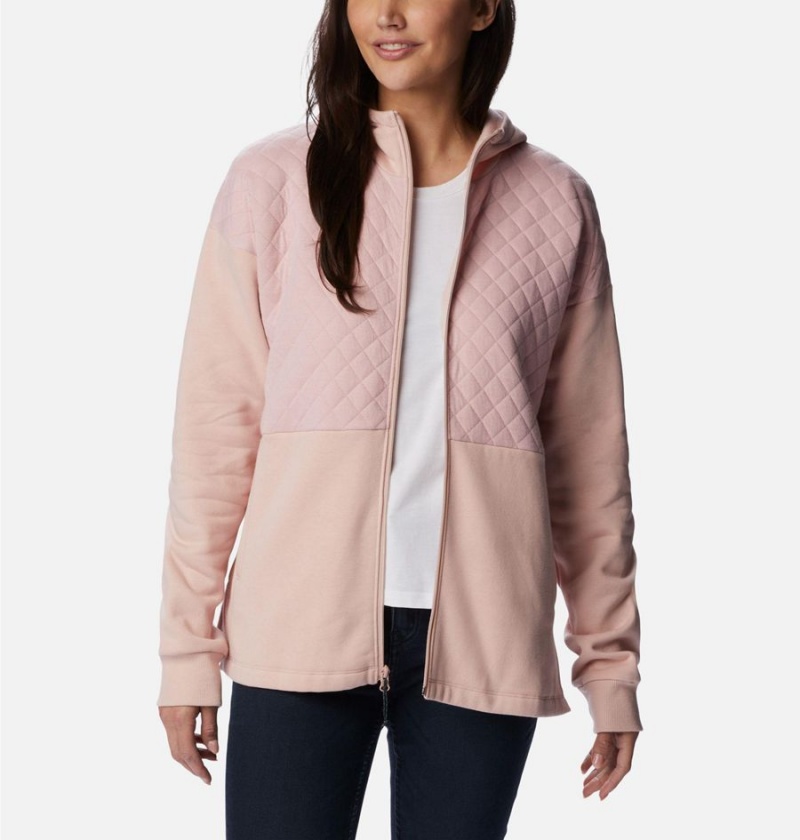 Pink Columbia Hart Mountain Quilted Hooded Full Zip Women's Fleece Jacket | 14532LBRZ