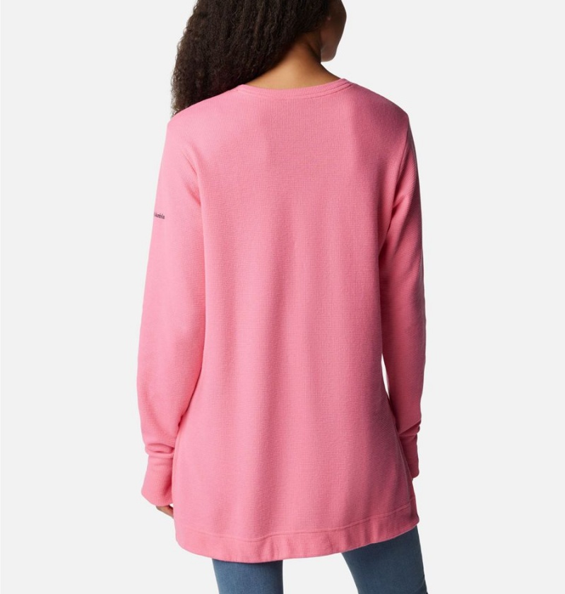 Pink Columbia Holly Hideaway Waffle Tunic Women's Pullover | 96048CQPT