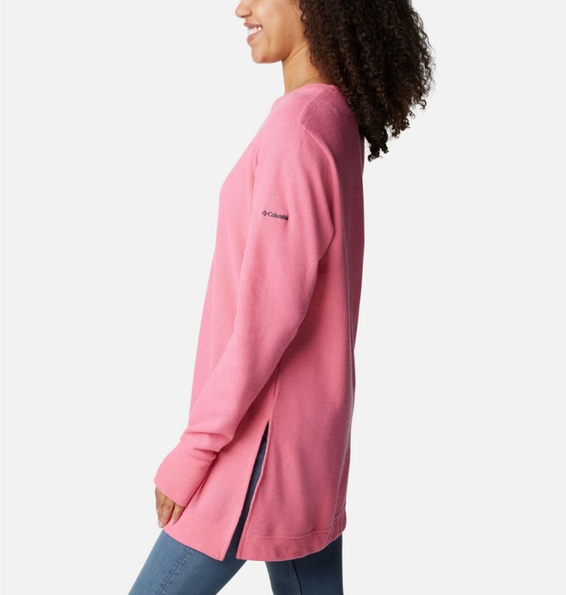 Pink Columbia Holly Hideaway Waffle Tunic Women's Pullover | 96048CQPT