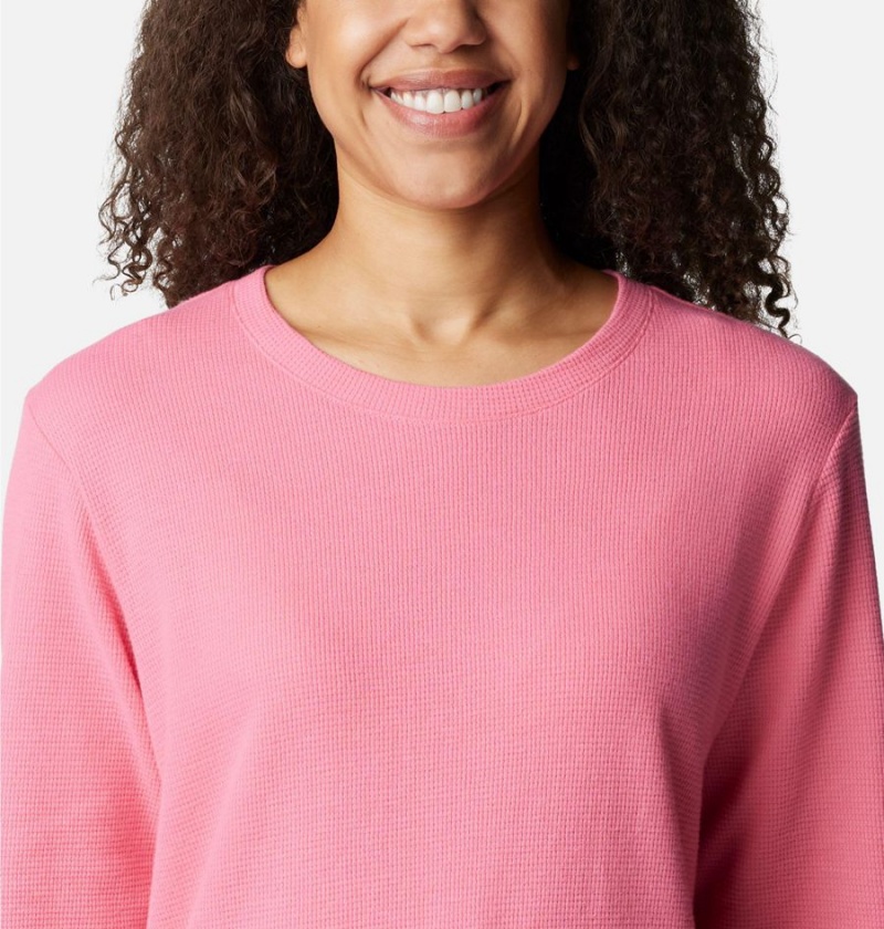 Pink Columbia Holly Hideaway Waffle Tunic Women's Pullover | 96048CQPT