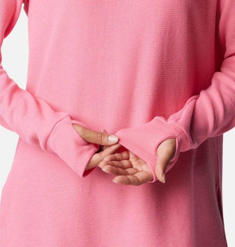 Pink Columbia Holly Hideaway Waffle Tunic Women's Pullover | 96048CQPT